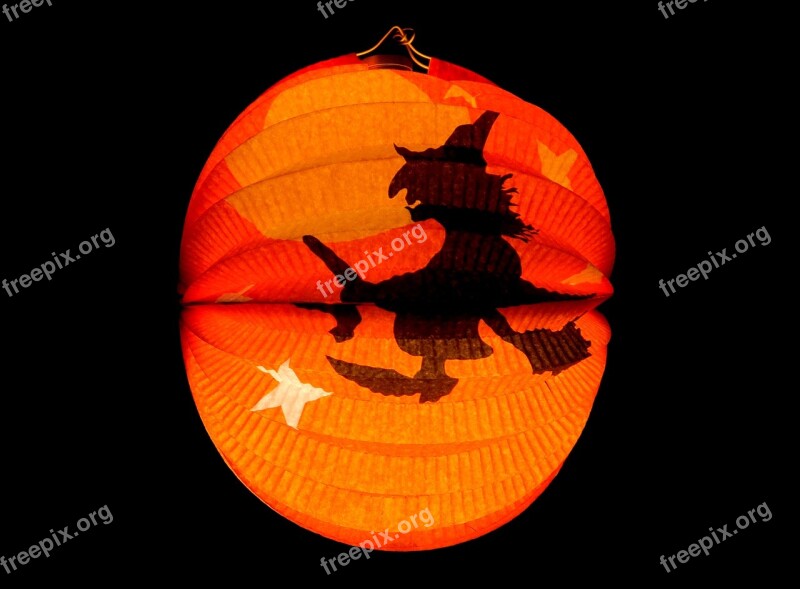 Lantern Halloween Autumn The Witch Orange