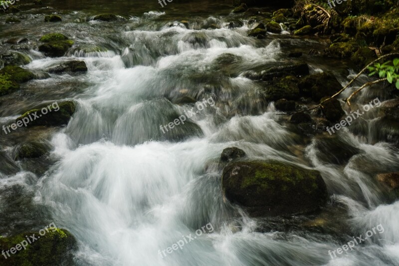 Water River Flow Austria Kleinwalsertal