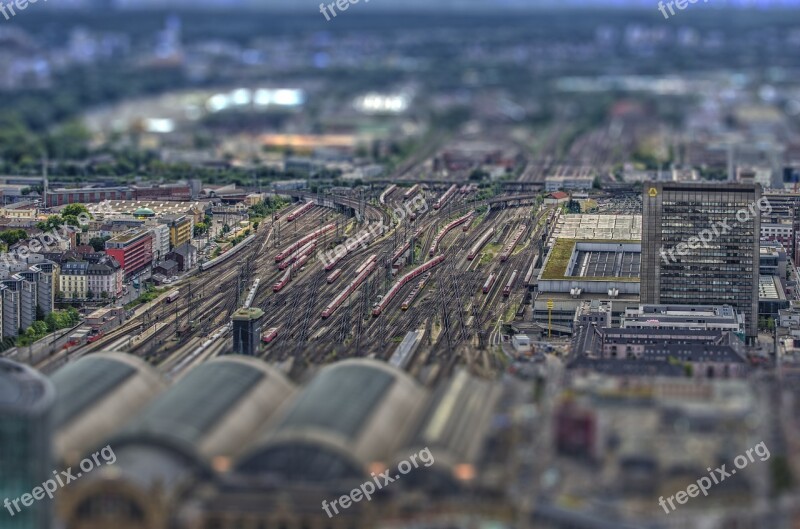 Tilt Shift Bokeh Frankfurt Railway Station Train