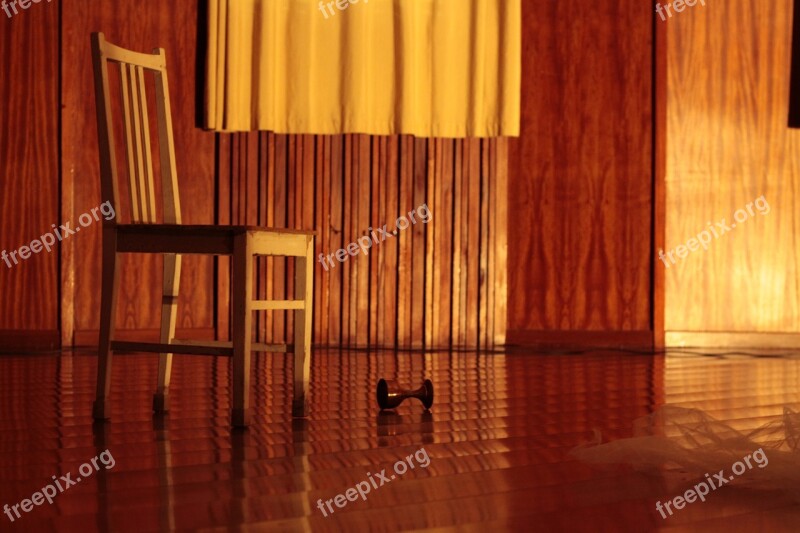 Chair Scenario Yellow Luggage Lighting