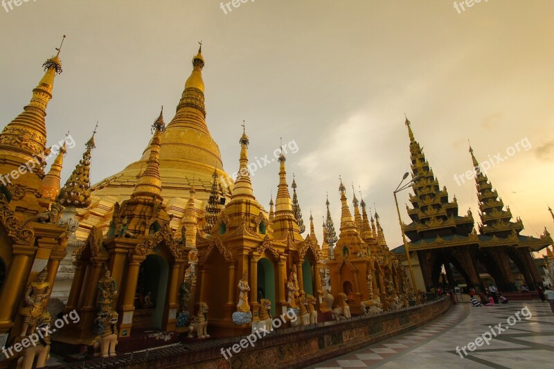 Myanmar Yangon Shwedagon Pagoda Shwedagon Yangon-myanmar