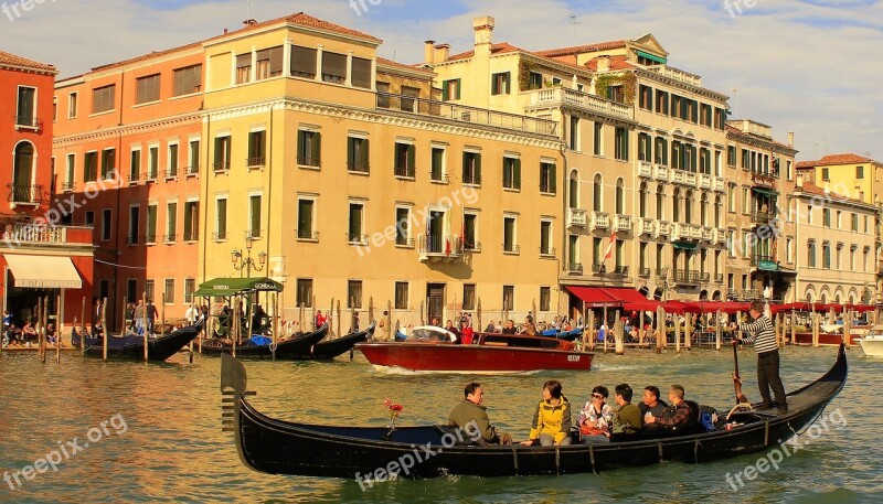 Gondola Venice Kanale Grande Water Free Photos