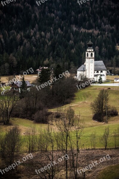 Borca ​​di Cadore Mountain Alps Nature Black And White