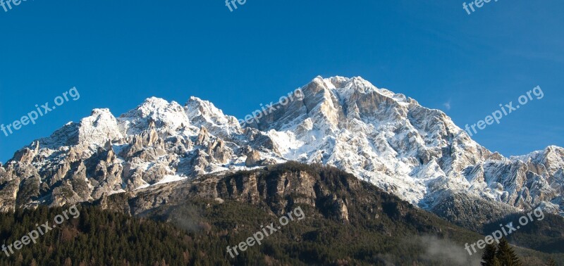 Borca ​​di Cadore Mountain Alps Nature Black And White