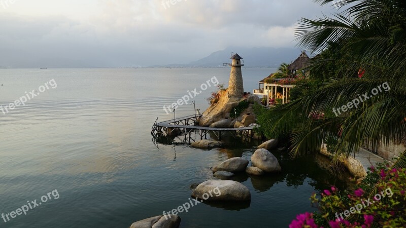 Cam Ranh Vietnam Beach Wind Mill Coast