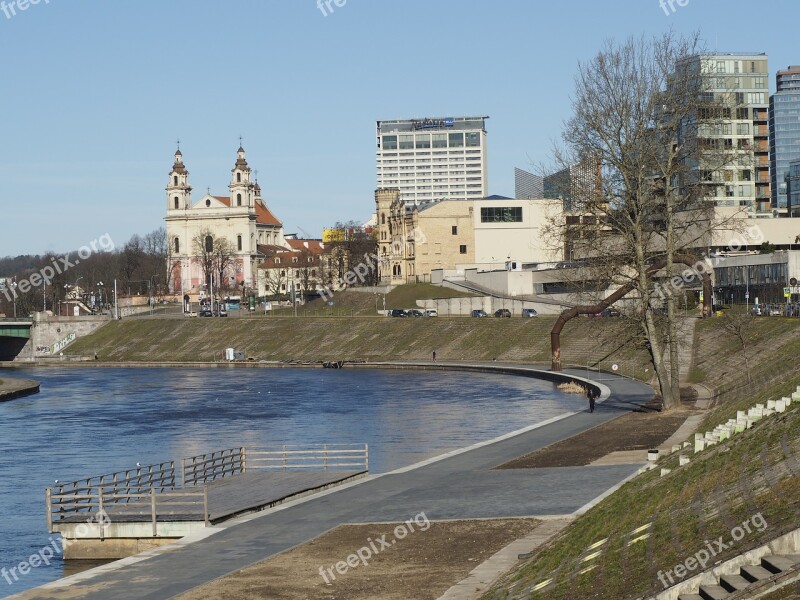 Vilnius Neris Lithuania River Travel