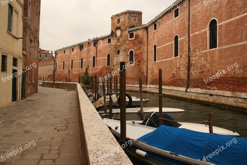 Italy Venice Channel Water Boats