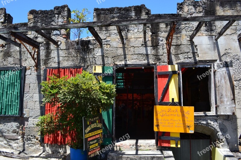 Rock Cafe Bar Exterior Caribbean Dominica