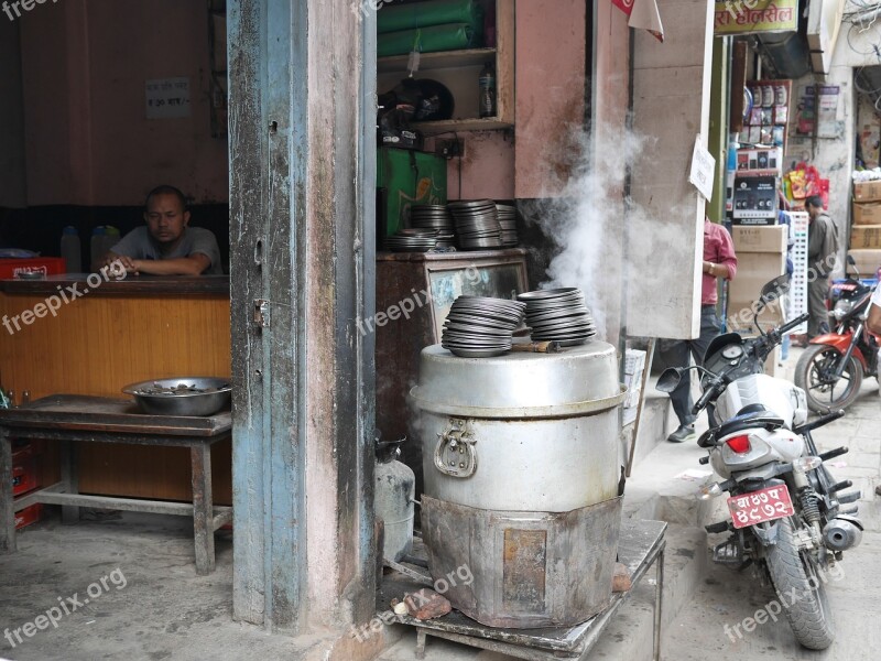 Nepal Kathmandu Travel Life On The Streets Cafe