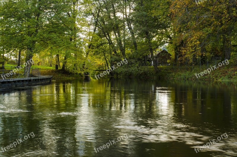 The Nature Of The Norway Landscape Autumn Water