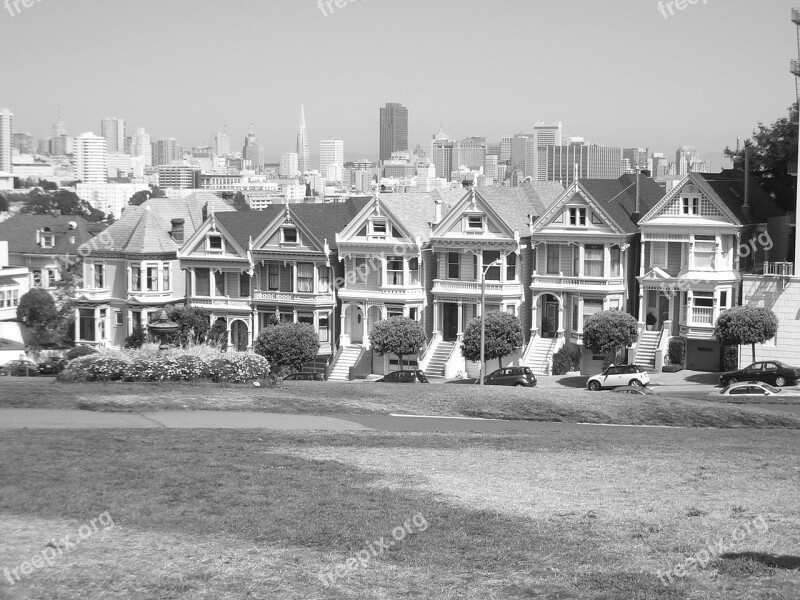 San Francisco Alamo Square California Free Photos