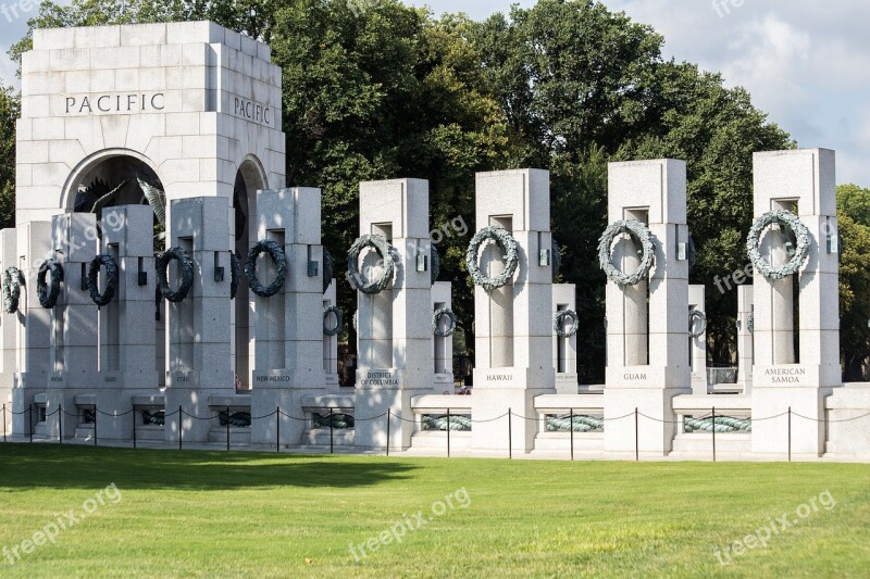 World War Ii Memorial Washington Dc Wwii National Mall Patriotism