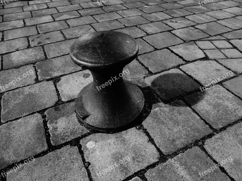 Paving Stone In The Evening Shadow Column Free Photos