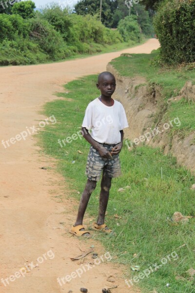 Kenya Boy Road Black Skin Africa