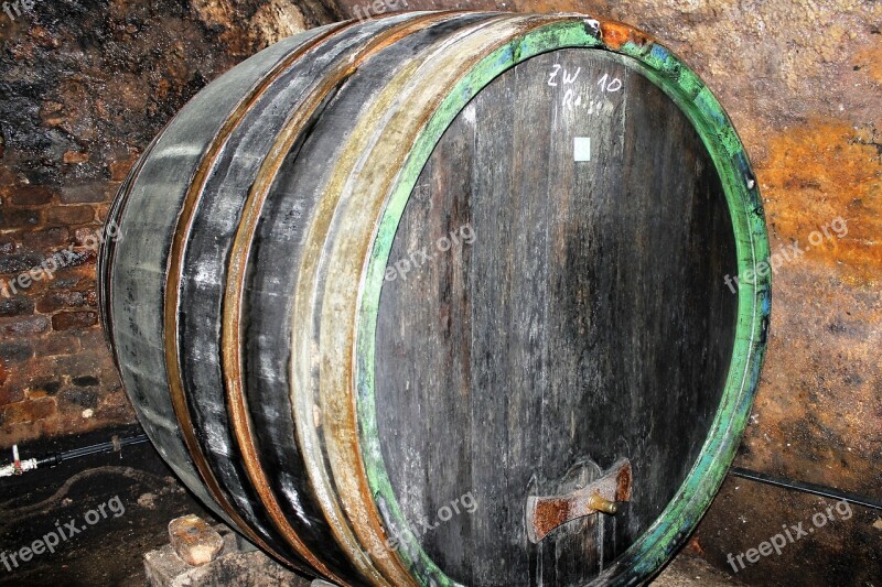 Old Wine Barrel Wooden Barrels Store Alcohol