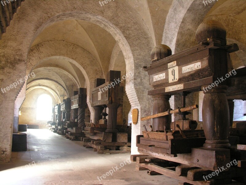 Monastery Eberbach Wine Press Vault Old