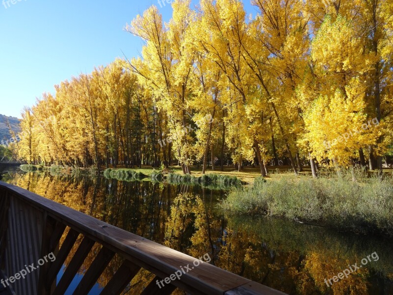 Landscape Soria Spain River Reflection