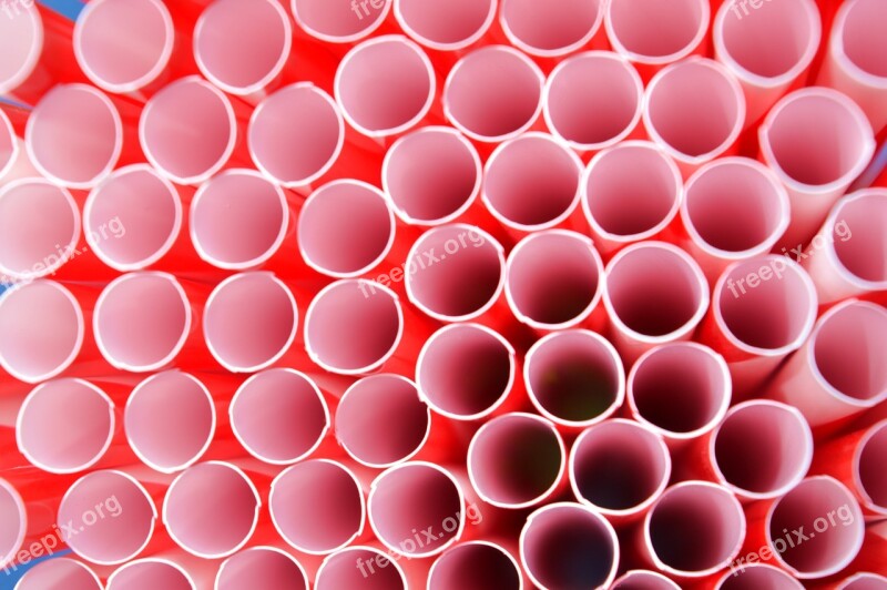 Straws Patterns Circles Bright Holes