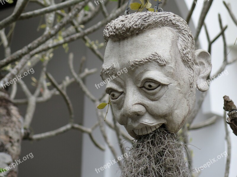 Head Wat Rong Khun Thailand Chiang Rai Sculpture