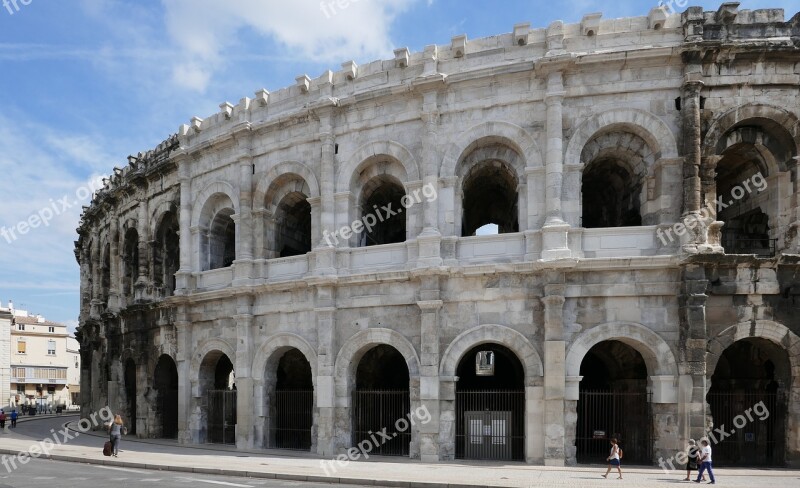 Amphitheatre Nimes France Roman Ancient