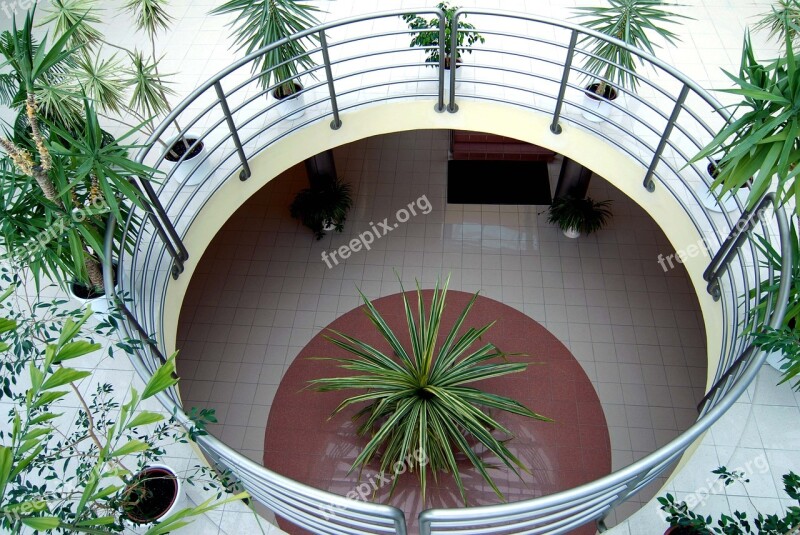 Floor Railing Architecture Potted Plants Free Photos