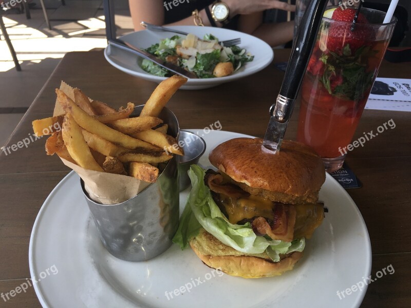 Burger Potato Crisp Sandwich Meal