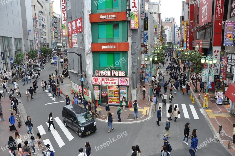 Japan Shinjuku Street Head Free Photos