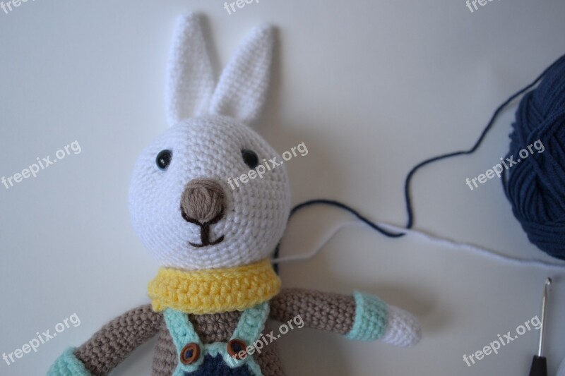 Rabbit Knitting Diy Handmade Toy