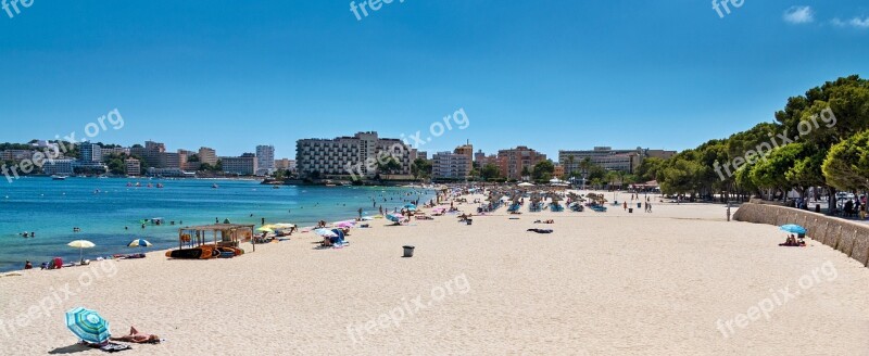 Beach Sandy Beach Majorca Paradise Holiday