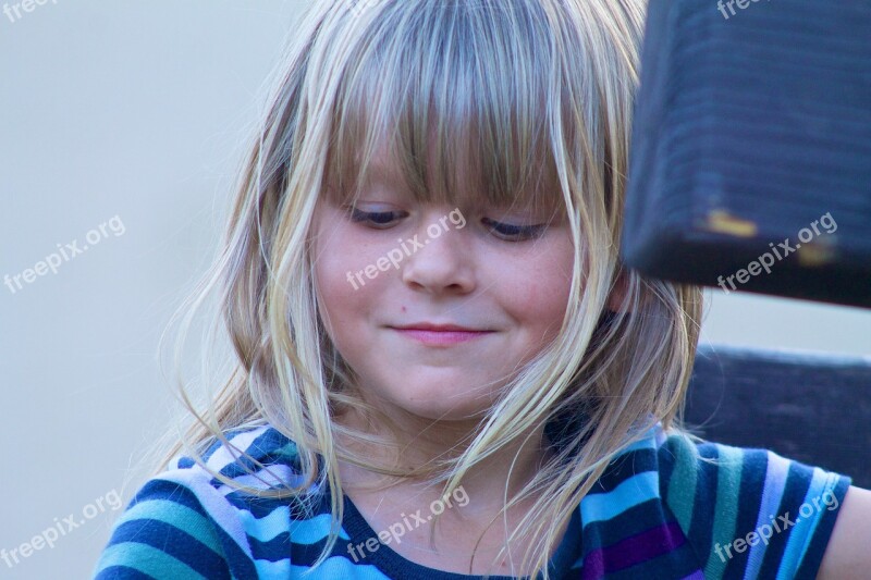 Girl Playground Smile Childhood Child