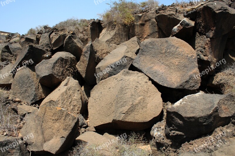 Stone Rock Lava Nature Natural