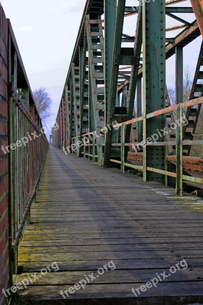 Bridge Railway Old Ostfriesland Ems