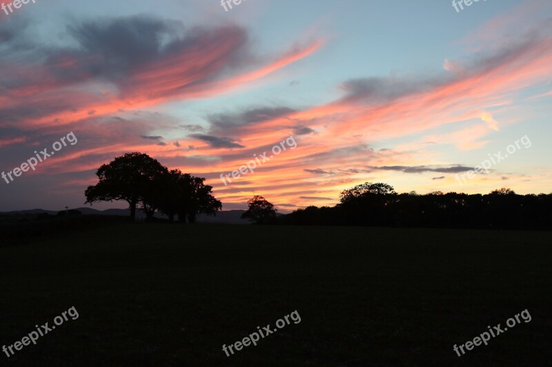 Sunset Malvern Rural Agriculture Hill