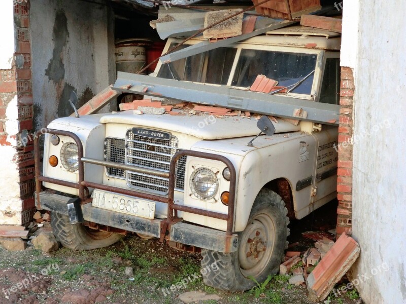 Transport Jeep Broken Standing Still Old