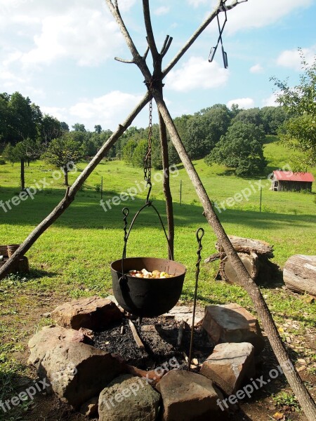 Fire Campfire Rustic Firewood Nature