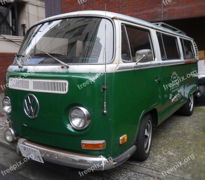 Car Volkswagen Germany Car Antique Green