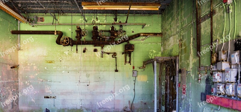 Industrial Old Rusted Rusted Pipes Pipes