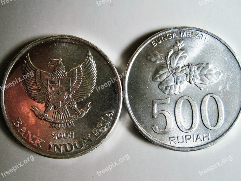 Indochinese Rupiah Bank Indonesia Coins Money Currency