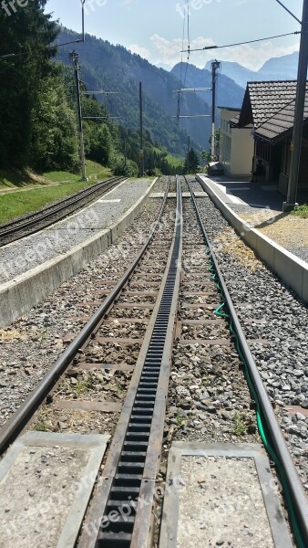 Rail Train Rack And Pinion Railway Mountain