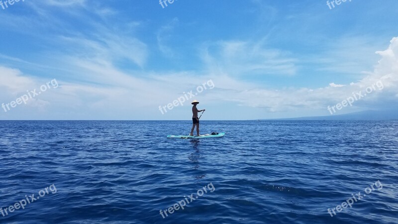 Ocean Paddle Board Gilli Island Outdoor Holiday