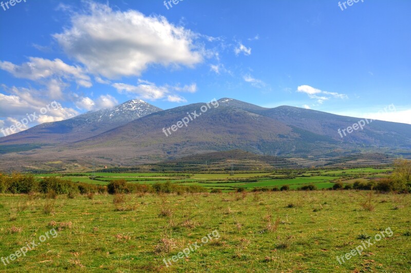 Moncayo ágreda Mountain Landscape Soria