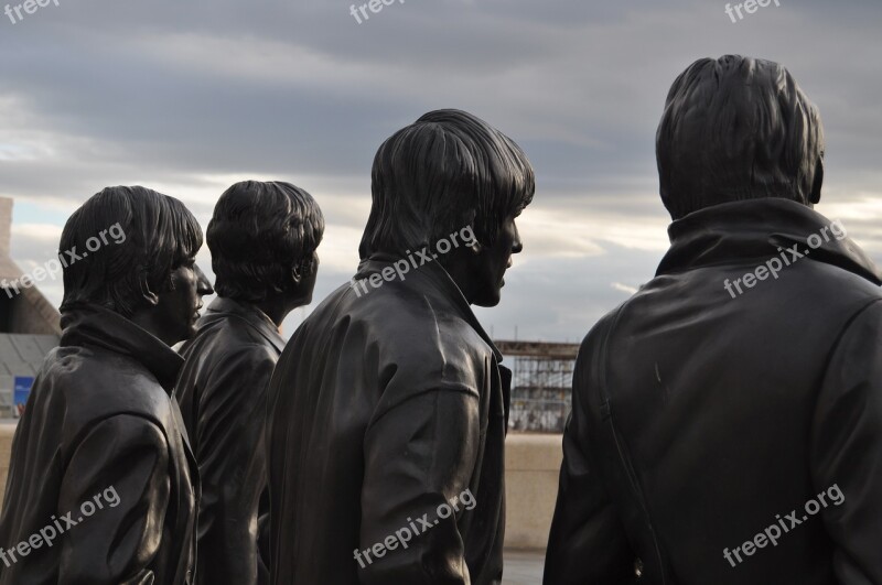 Statue Liverpool Beatles Music Free Photos