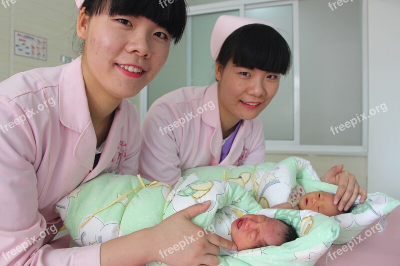 Twin Sisters Saint Ann Maternity Hospital New Students Medical Sisters Baby