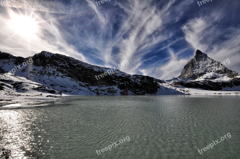 Zermatt Matterhorn Mountain Alps Mount Matterhorn