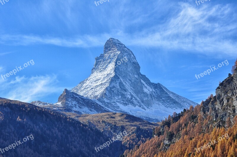 Zermatt Matterhorn Mountain Alps Mount Matterhorn