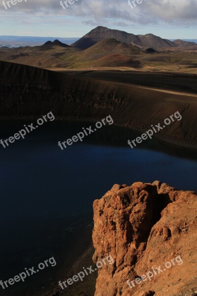 Viti Crater Krafla Crater Lake Iceland