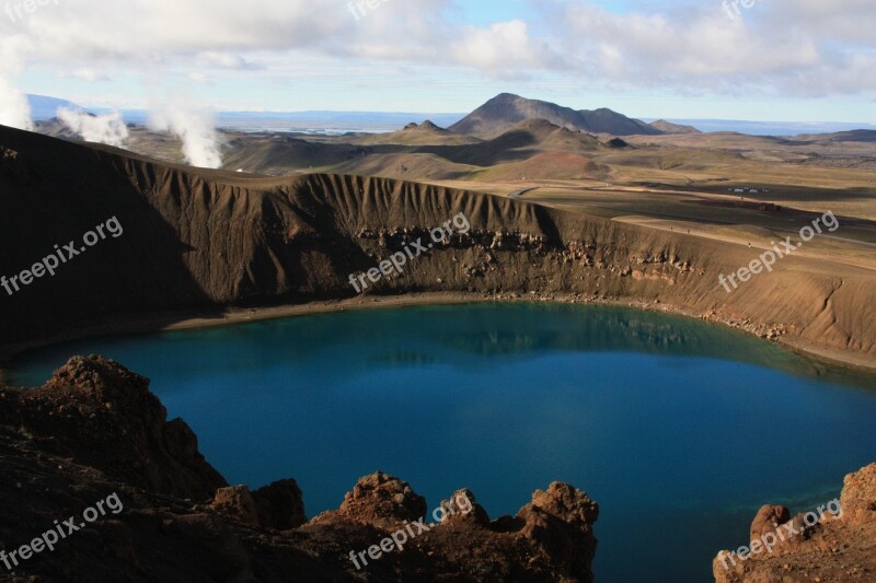 Viti Crater Krafla Crater Lake Iceland