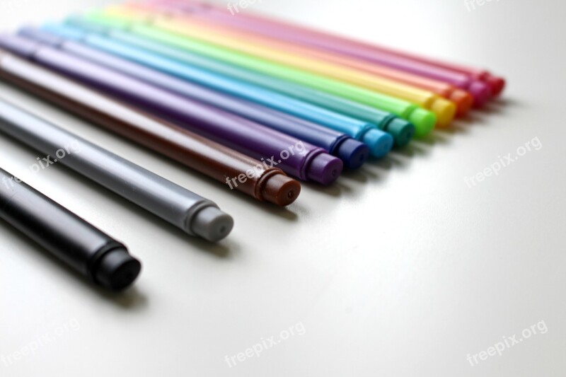 Pens Colour Pencils Colorful Colored Pencils Draw