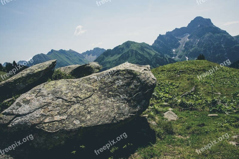 Stone Mountains Nature Austria Kleinwalsertal