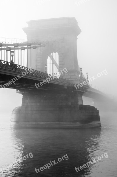 Europe Hungary Budapest Bridge Chain Bridge